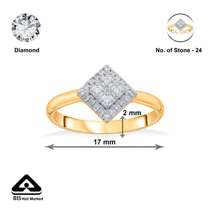 Gleaming Gem Diamond & Gold Fashion Ring for Women