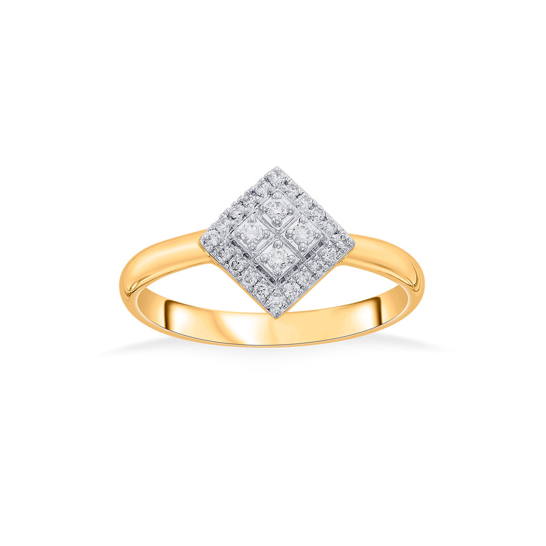 Gleaming Gem Diamond & Gold Fashion Ring for Women