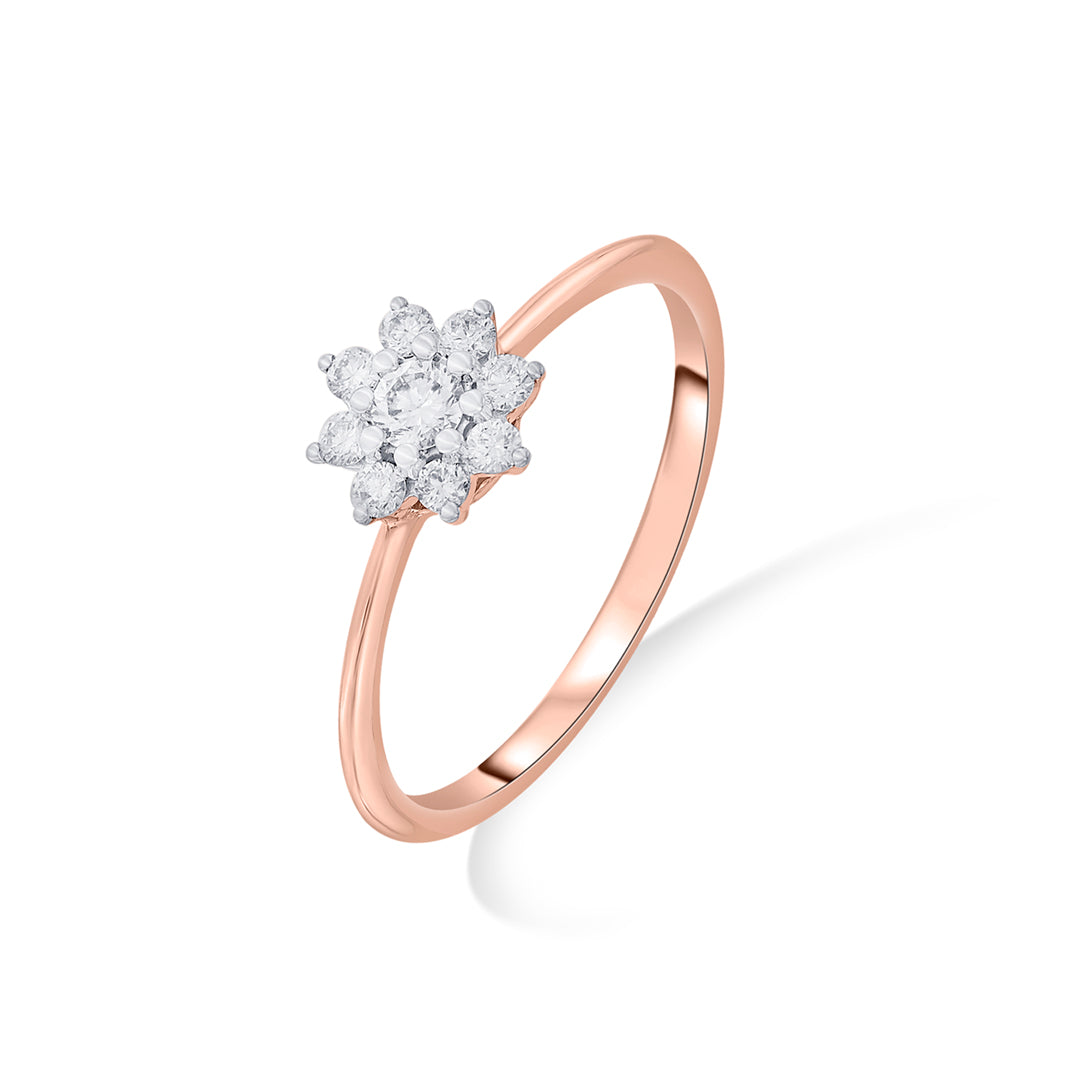 Stellar Spark Diamond & Gold Casual Ring for Women