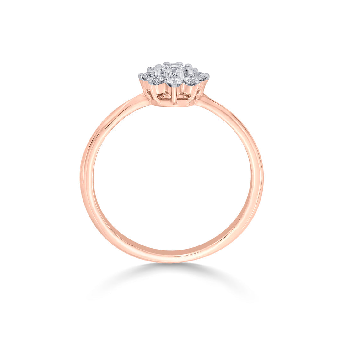 Stellar Spark Diamond & Gold Casual Ring for Women