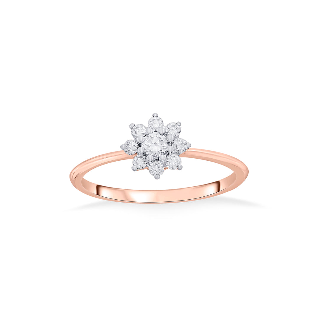 Stellar Spark Diamond & Gold Casual Ring for Women