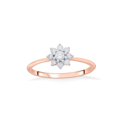 Stellar Spark Diamond & Gold Casual Ring for Women