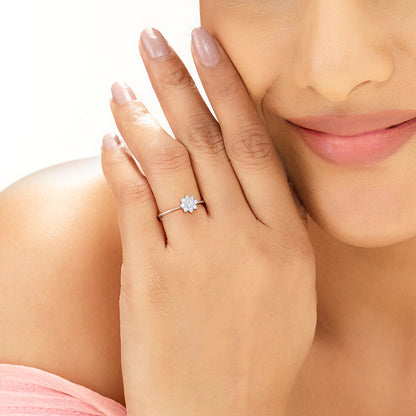 Stellar Spark Diamond & Gold Casual Ring for Women