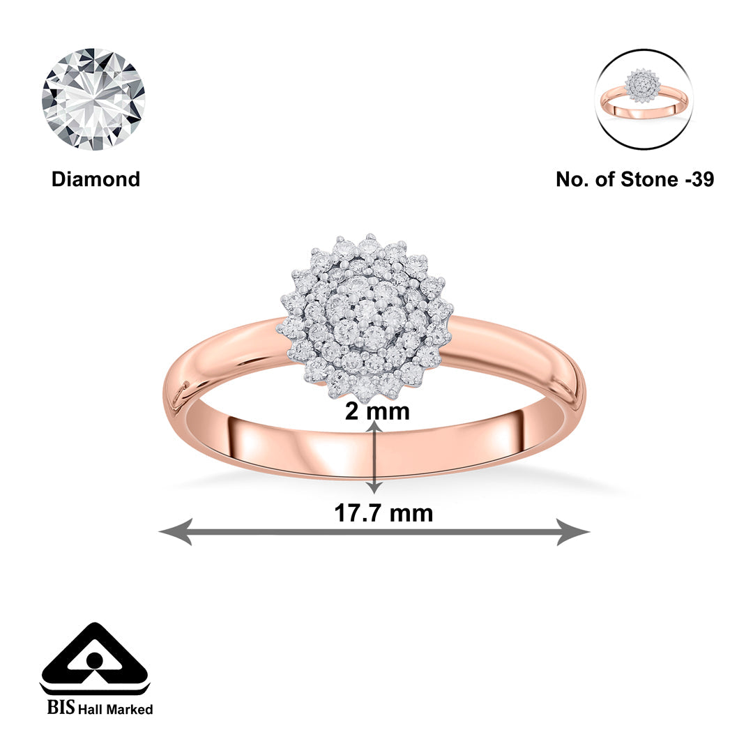 Brilliant Spark Diamond & Gold Fashion Ring for Women