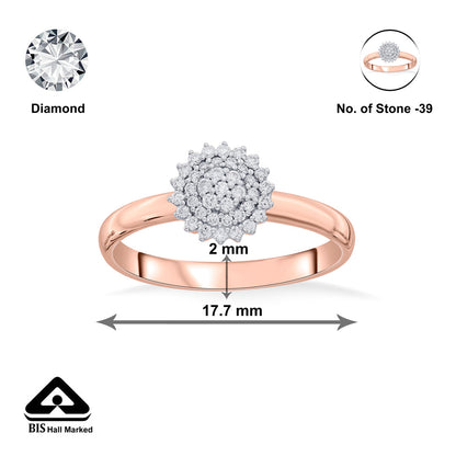 Brilliant Spark Diamond & Gold Fashion Ring for Women