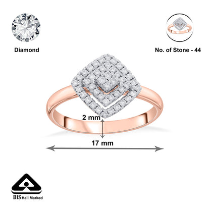 Radiant Gem Diamond & Gold Fashion Ring for Women