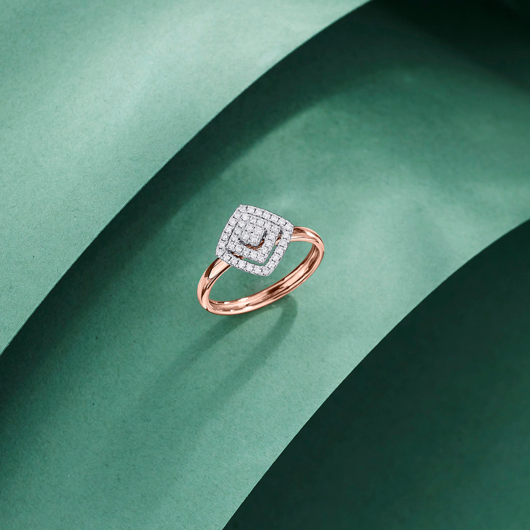 Radiant Gem Diamond & Gold Fashion Ring for Women