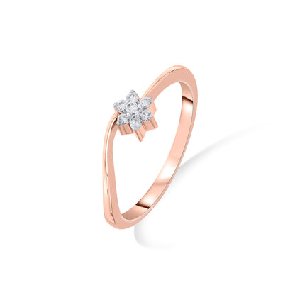 Floral Muse Diamond & Gold Casual Ring for Women