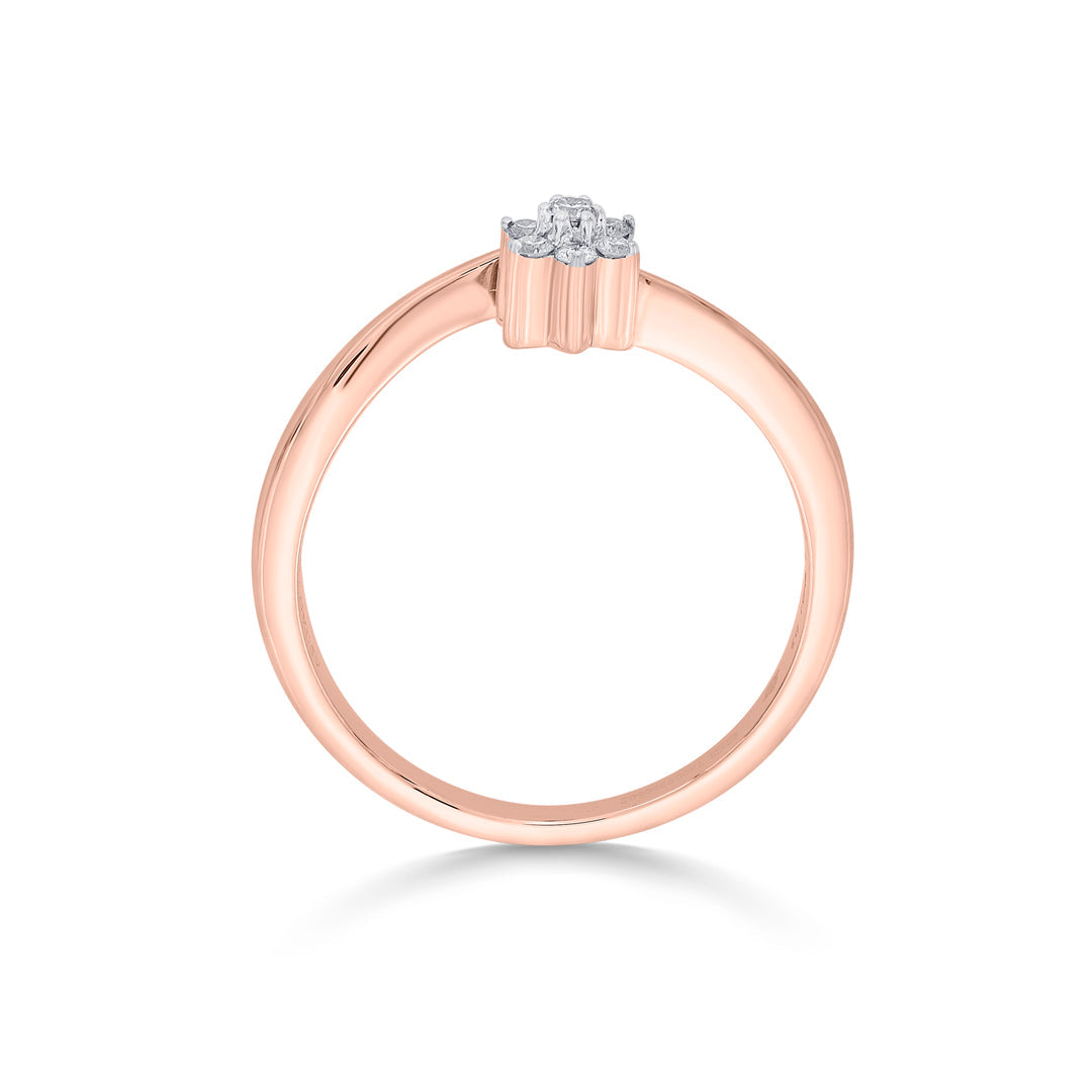 Floral Muse Diamond & Gold Casual Ring for Women