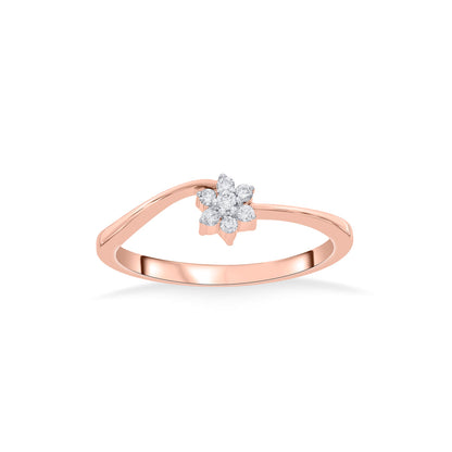 Floral Muse Diamond & Gold Casual Ring for Women
