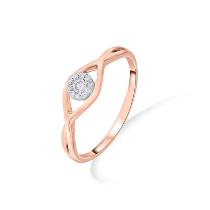 Evil Eye Shine Diamond & Gold Casual Ring for Women