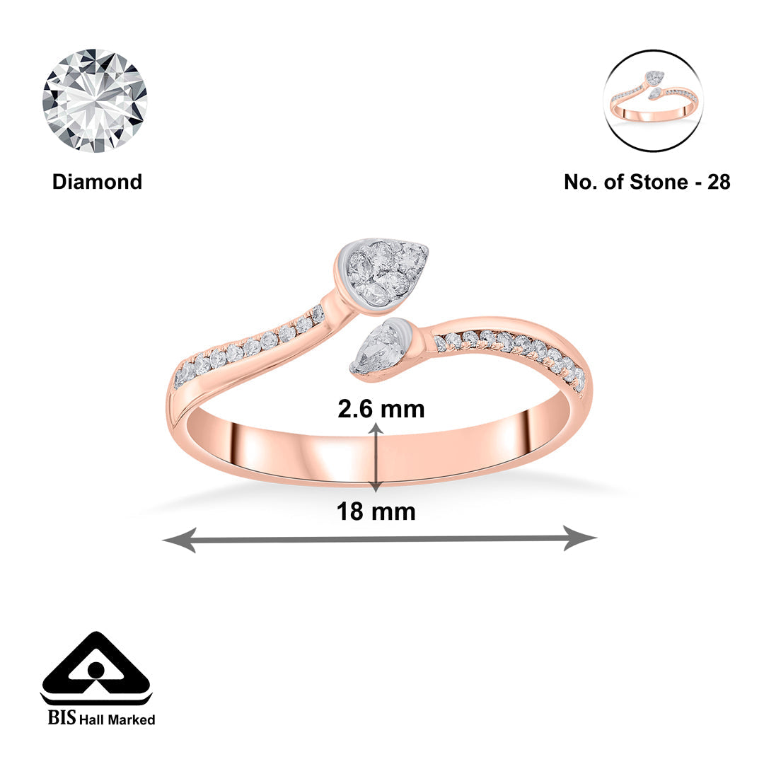 Seraph Swirl Diamond & Gold Fashion Ring for Women