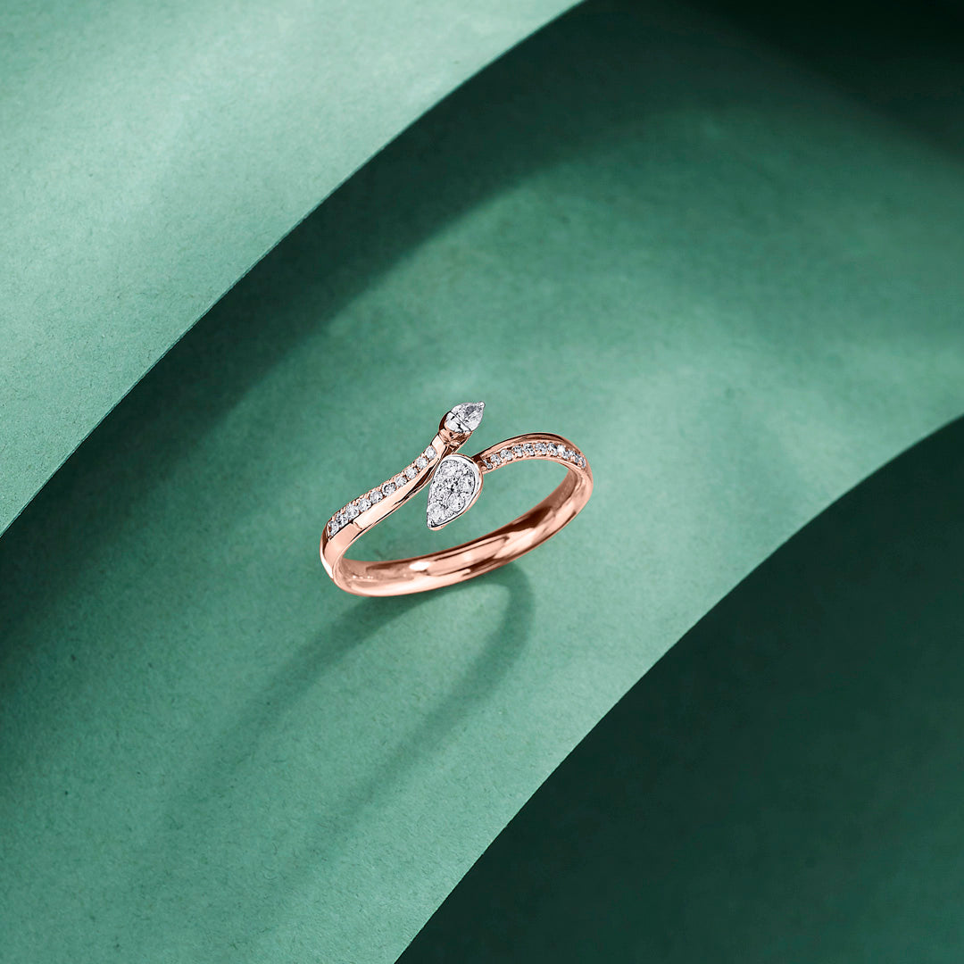 Seraph Swirl Diamond & Gold Fashion Ring for Women