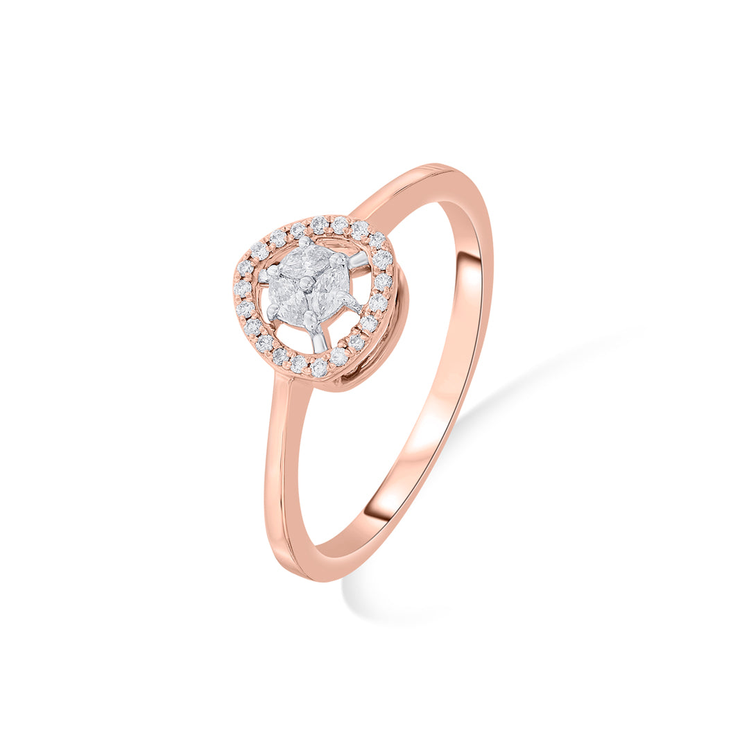 Regal Charm Diamond & Gold Fashion Ring for Women