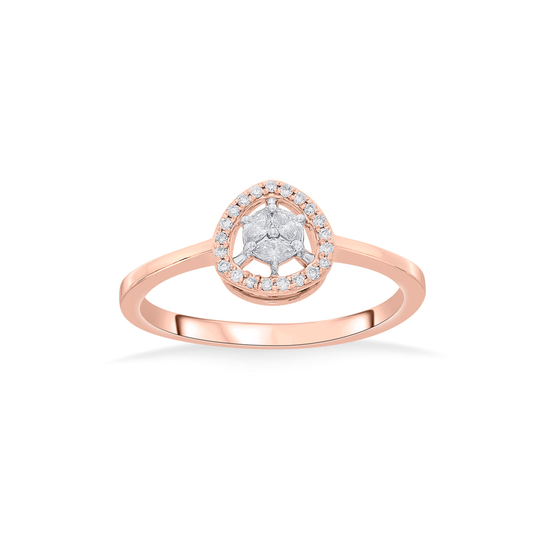 Regal Charm Diamond & Gold Fashion Ring for Women