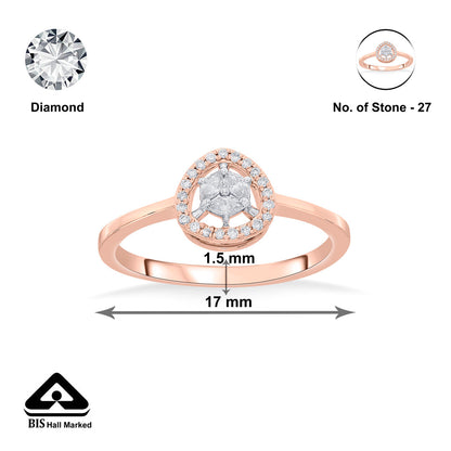 Regal Charm Diamond & Gold Fashion Ring for Women