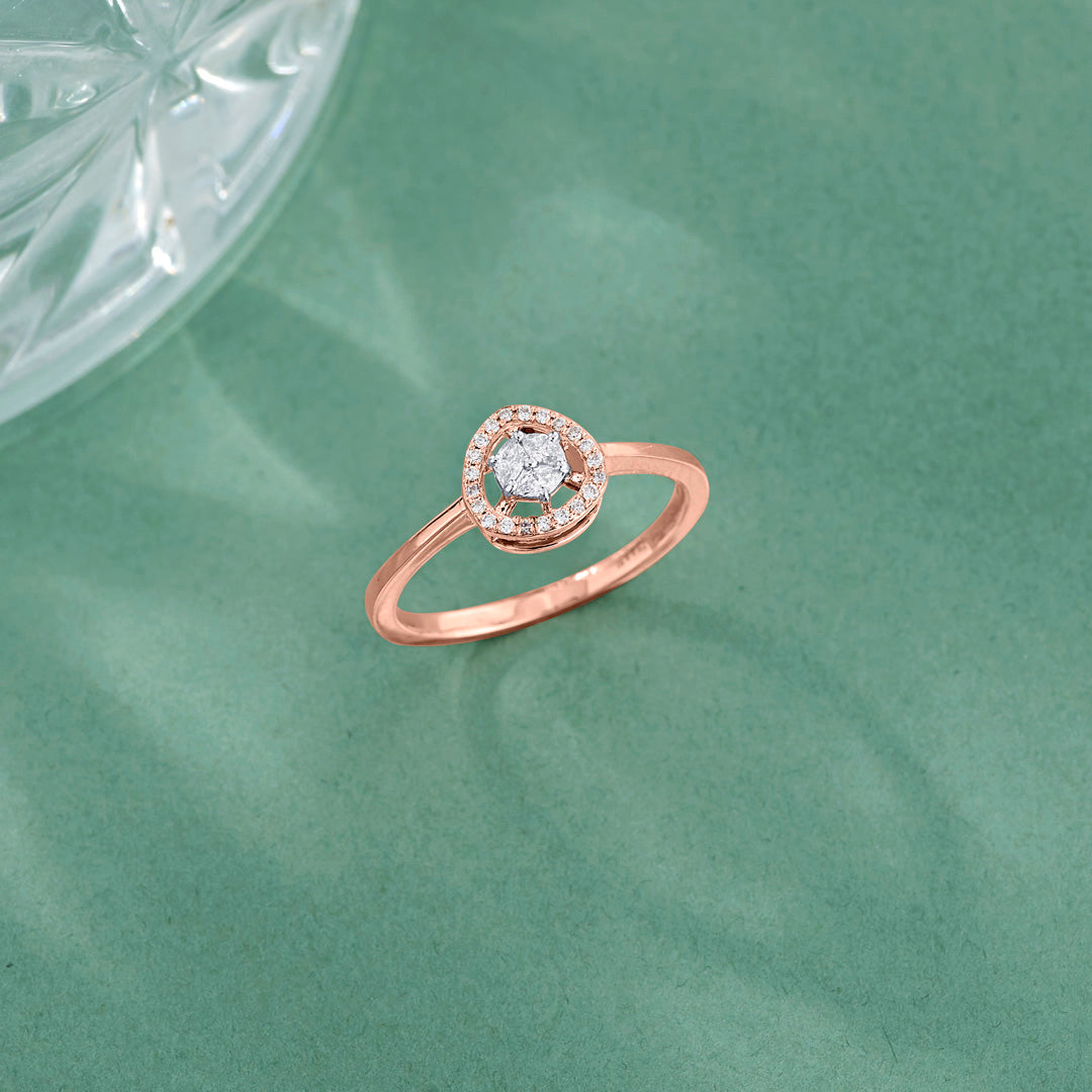 Regal Charm Diamond & Gold Fashion Ring for Women