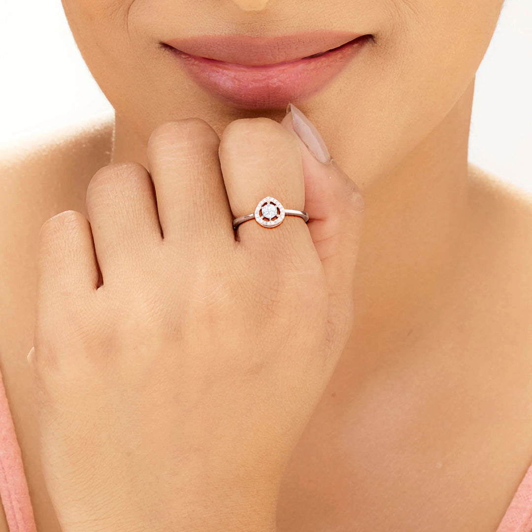 Regal Charm Diamond & Gold Fashion Ring for Women