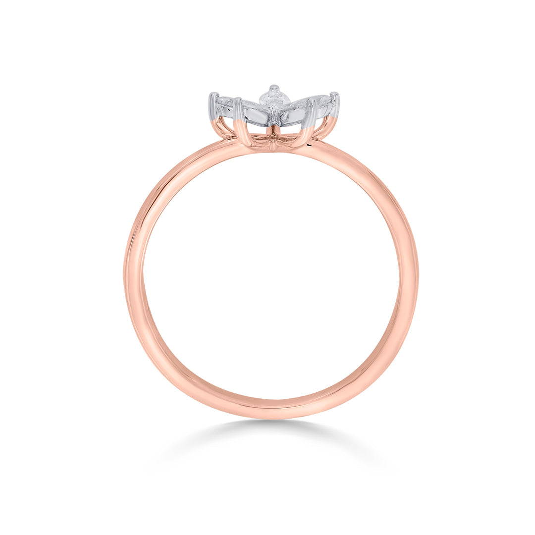 Bloom Grace Diamond & Gold Casual Ring for Women