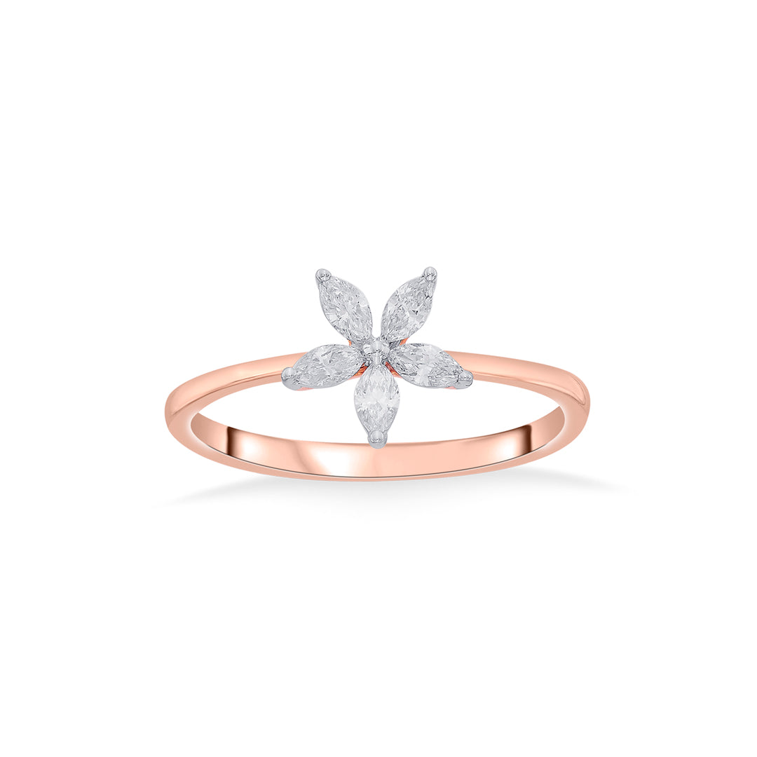 Bloom Grace Diamond & Gold Casual Ring for Women