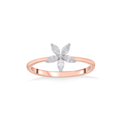 Bloom Grace Diamond & Gold Casual Ring for Women