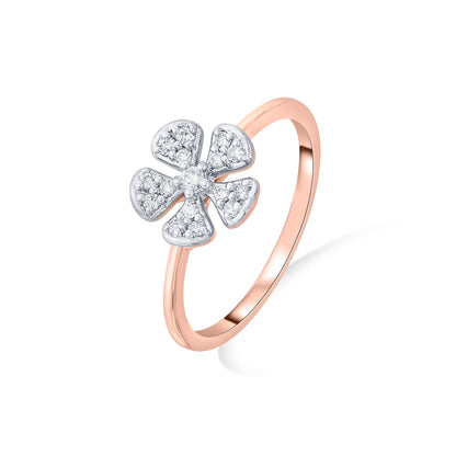 Blossom Grace Diamond & Gold Fashion Ring for Women