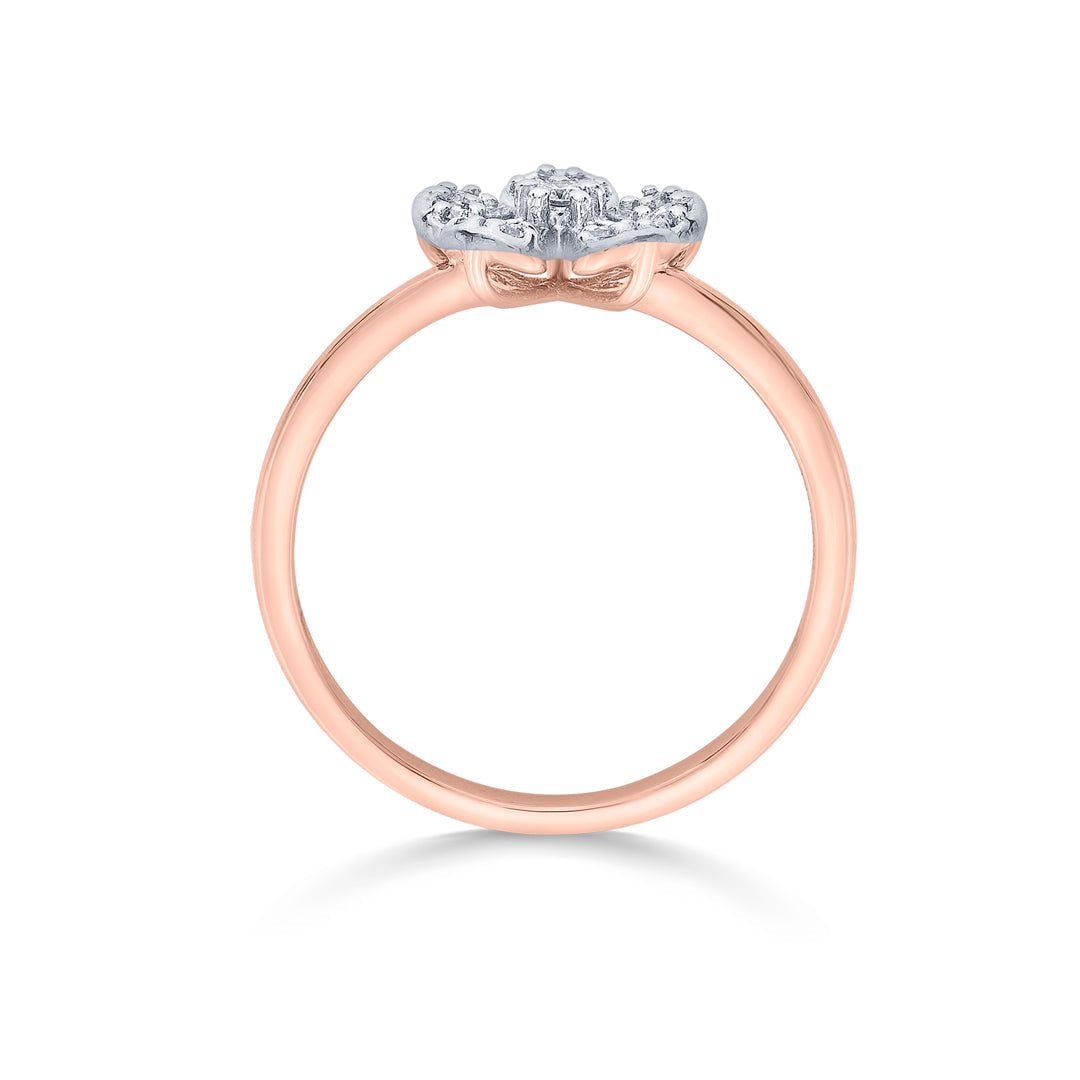 Blossom Grace Diamond & Gold Fashion Ring for Women