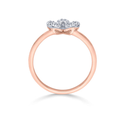 Blossom Grace Diamond & Gold Fashion Ring for Women