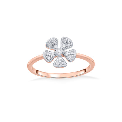 Blossom Grace Diamond & Gold Fashion Ring for Women
