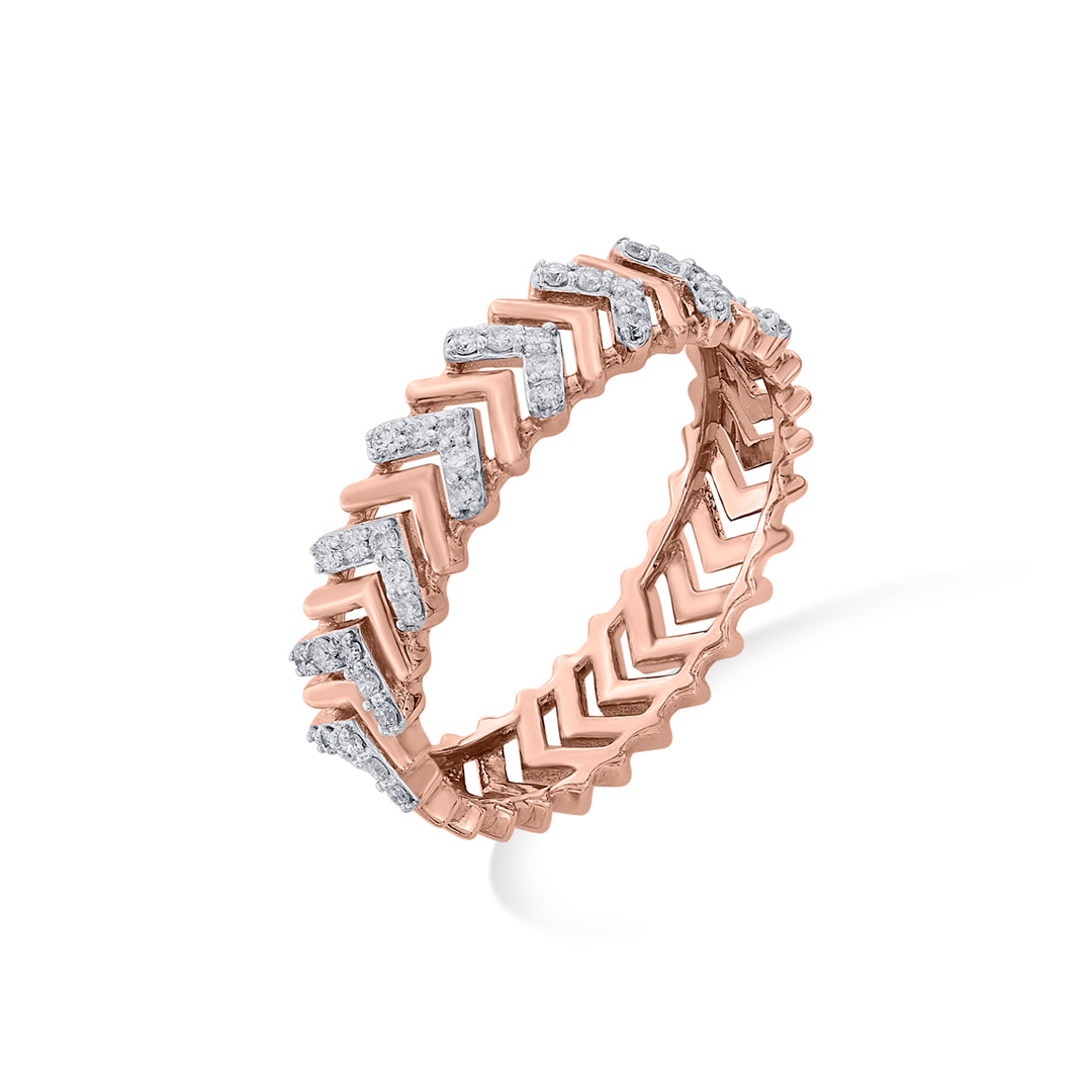 Orbit Axis Diamond & Gold Band Ring for Women