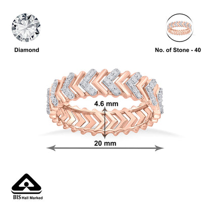 Orbit Axis Diamond & Gold Band Ring for Women