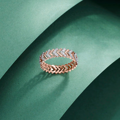 Orbit Axis Diamond & Gold Band Ring for Women