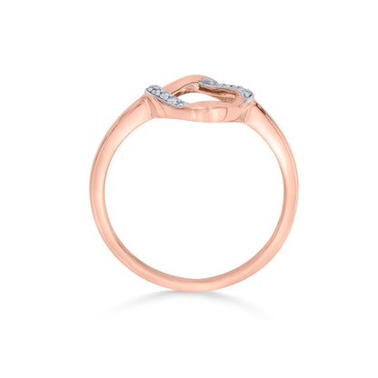 Angled Square Diamond & Gold Casual Ring for Women