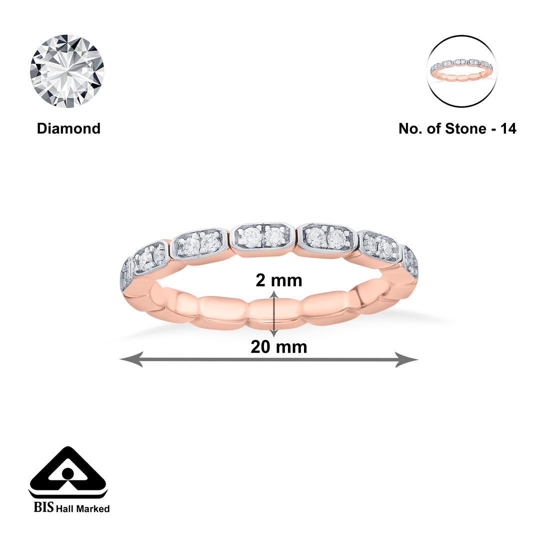 Gleam Links Diamond & Gold Fashion Ring for Women
