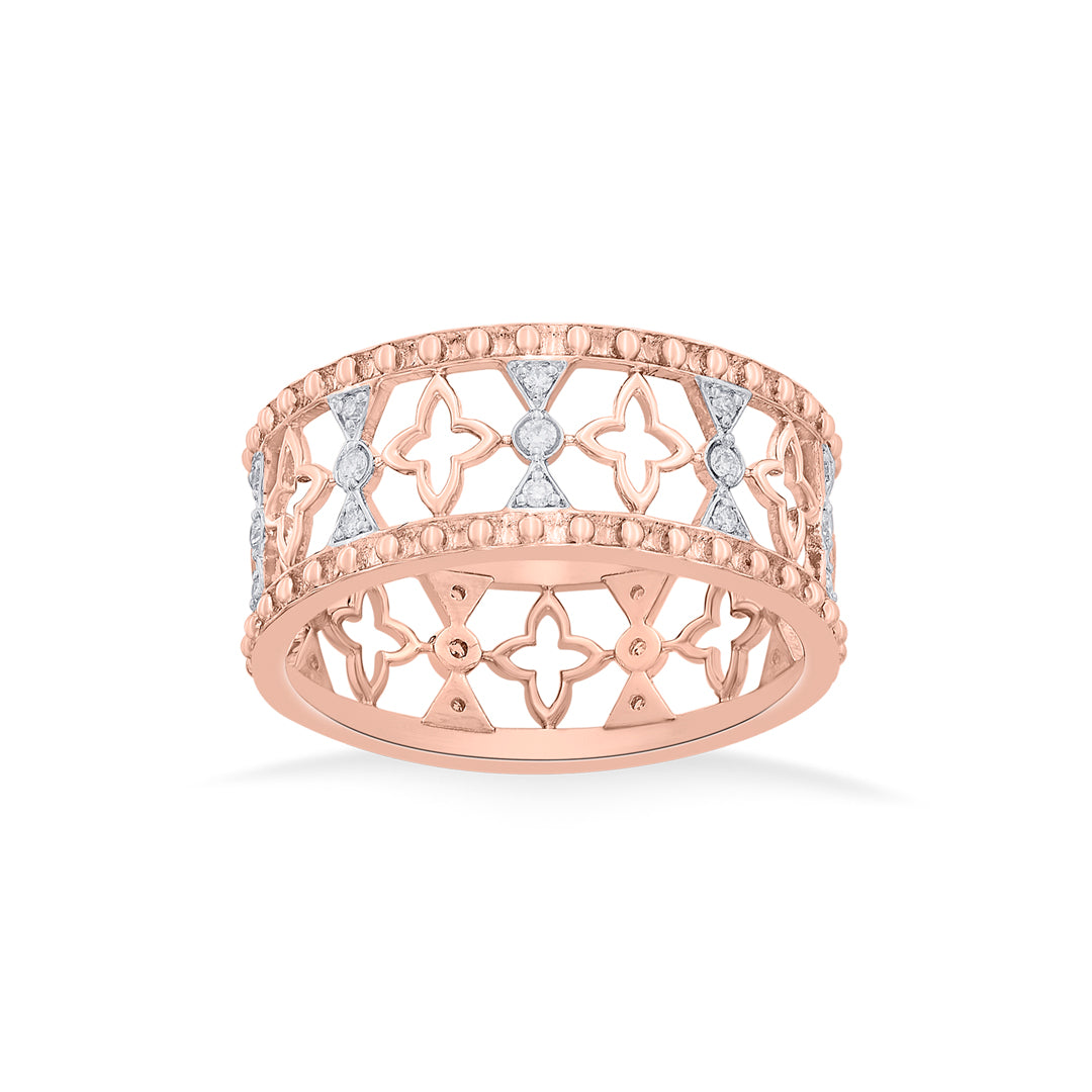 Sacred Glow Diamond & Gold Band Ring for Women
