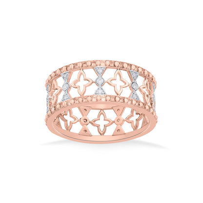 Sacred Glow Diamond & Gold Band Ring for Women