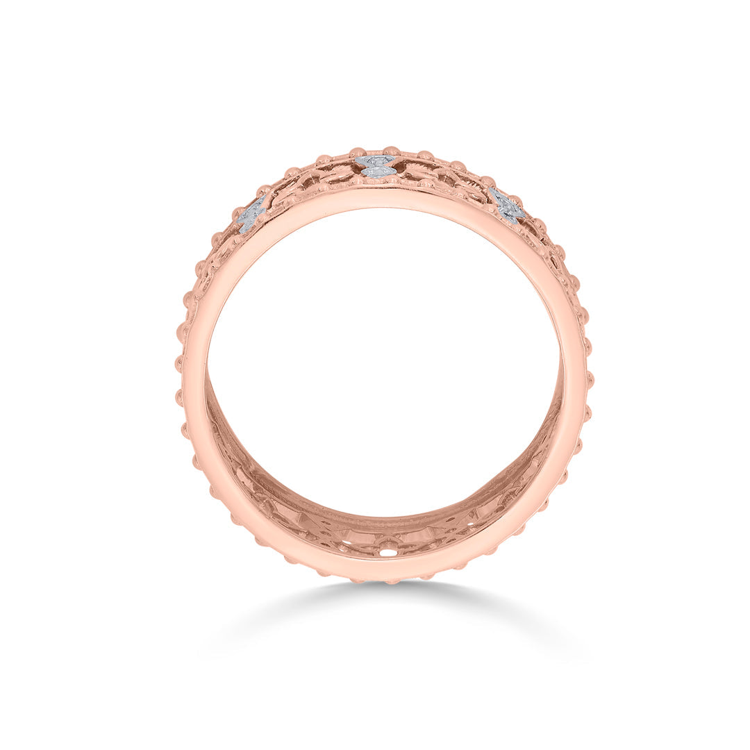 Sacred Glow Diamond & Gold Band Ring for Women