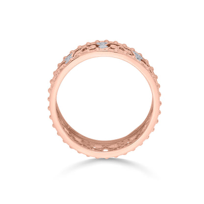 Sacred Glow Diamond & Gold Band Ring for Women