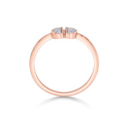 Split Gem Diamond & Gold Casual Ring for Women