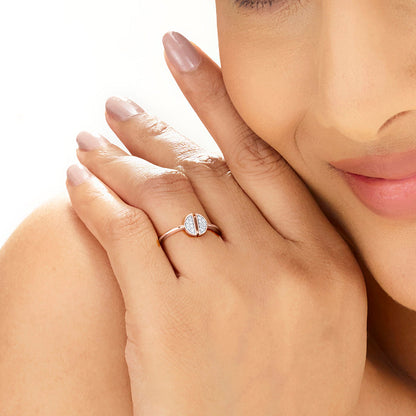 Split Gem Diamond & Gold Casual Ring for Women