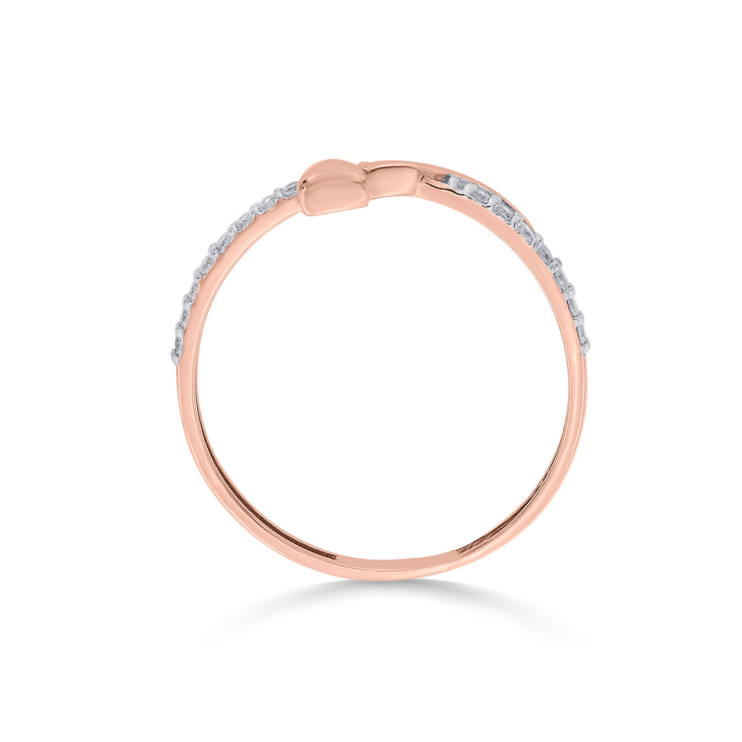 Destiny Twist Diamond & Gold Fashion Ring for Women