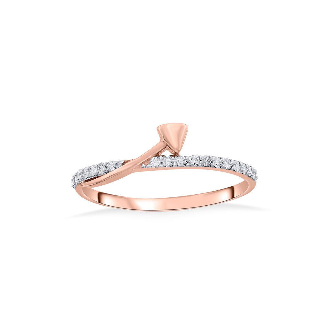 Destiny Twist Diamond & Gold Fashion Ring for Women