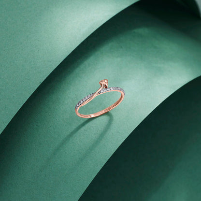 Destiny Twist Diamond & Gold Fashion Ring for Women