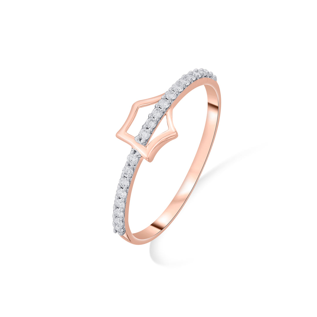 Halo Gleam Diamond & Gold Fashion Ring for Women