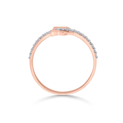 Halo Gleam Diamond & Gold Fashion Ring for Women