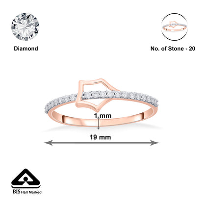 Halo Gleam Diamond & Gold Fashion Ring for Women