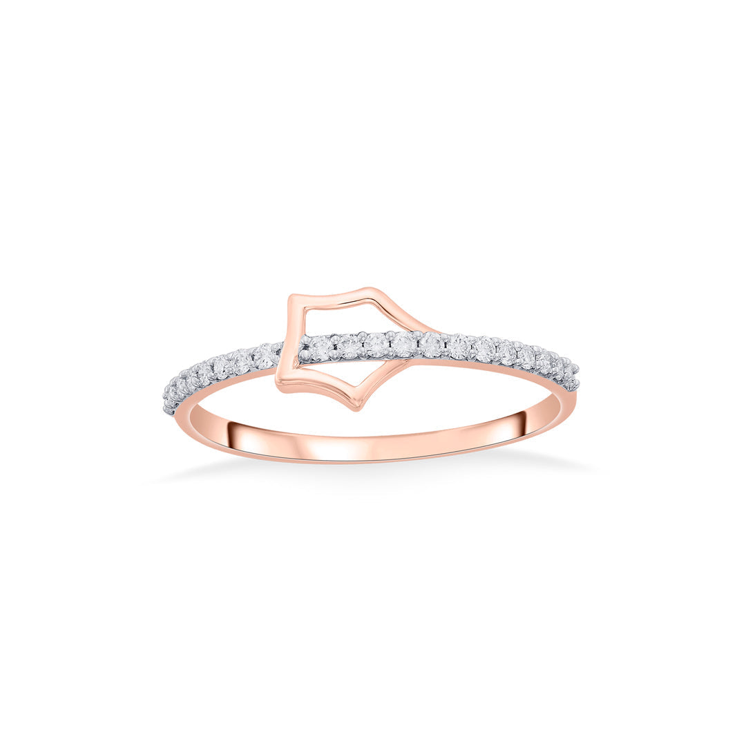Halo Gleam Diamond & Gold Fashion Ring for Women