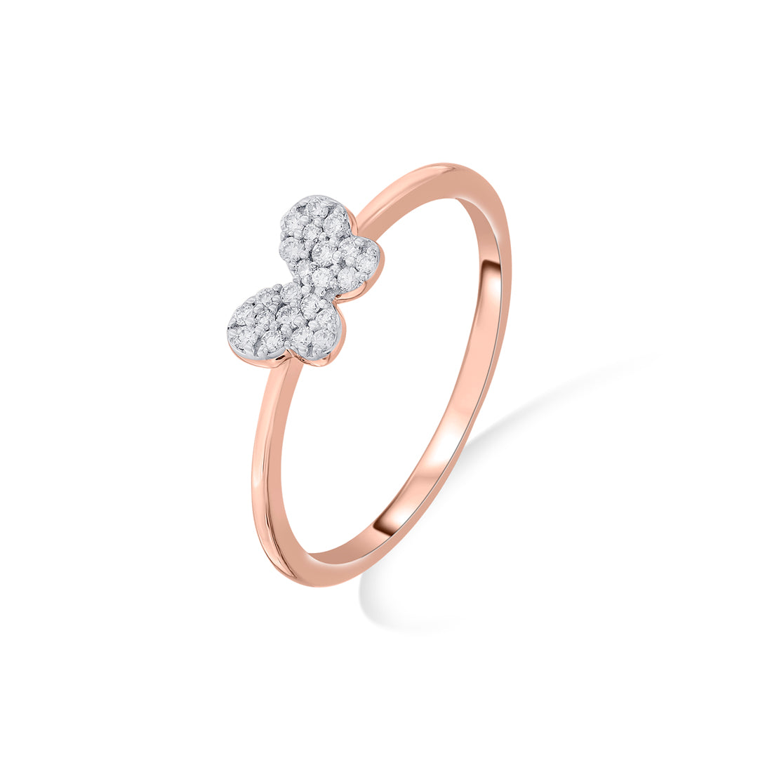 Butterfly Gleam Diamond & Gold Casual Ring for Women