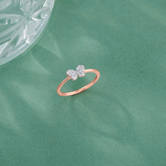 Butterfly Gleam Diamond & Gold Casual Ring for Women