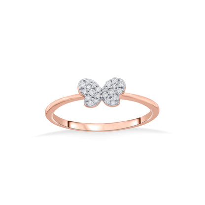 Butterfly Gleam Diamond & Gold Casual Ring for Women